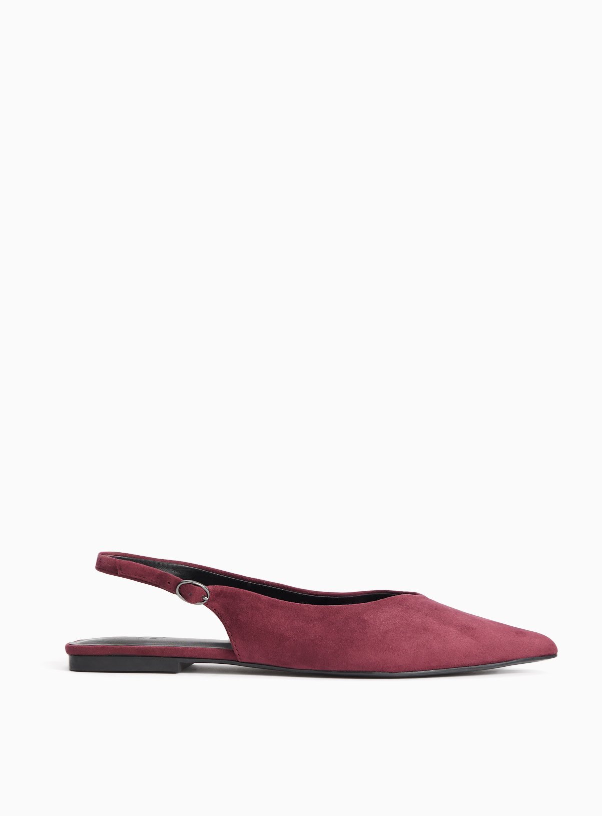 Dark Red Faux Suede Slingback Sandals 4 - Image 2 thumbnail
